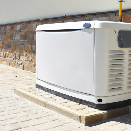 Standby generator installed outside a home providing backup power during outages